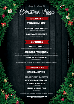 Xmas Dining Menu